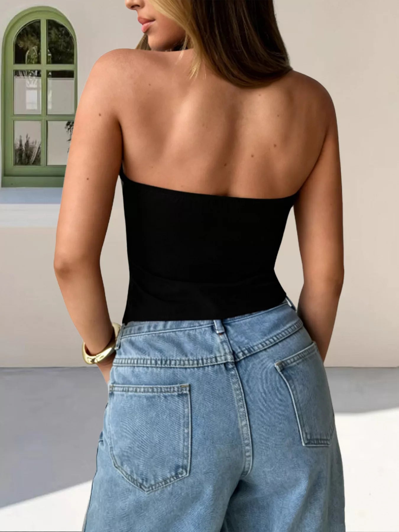 Halter Neck Zip-Up Tank — women's tank top Australia