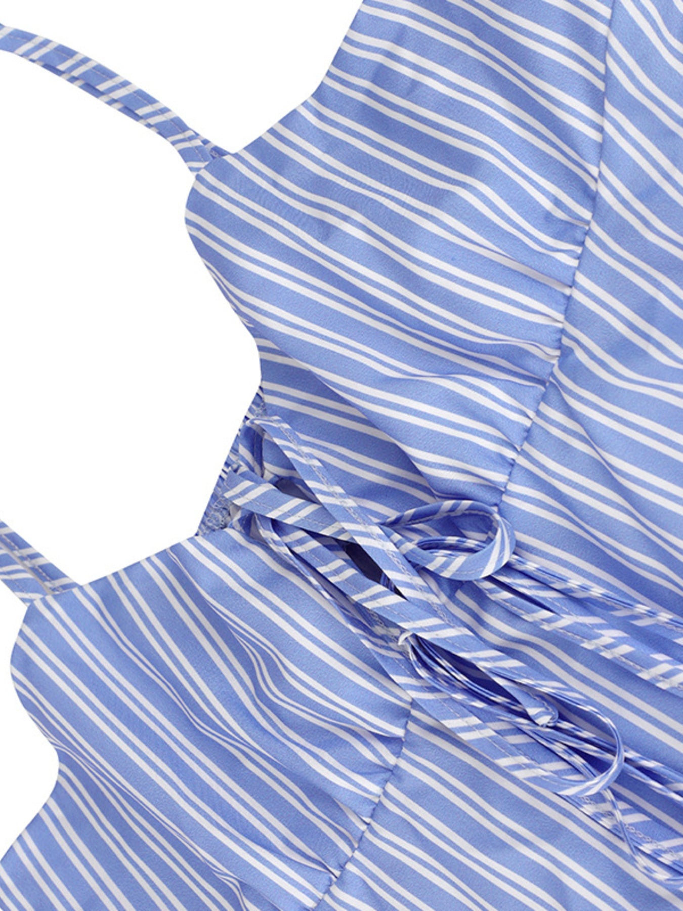Striped Tie-Front Peplum Cami — women's cami Australia