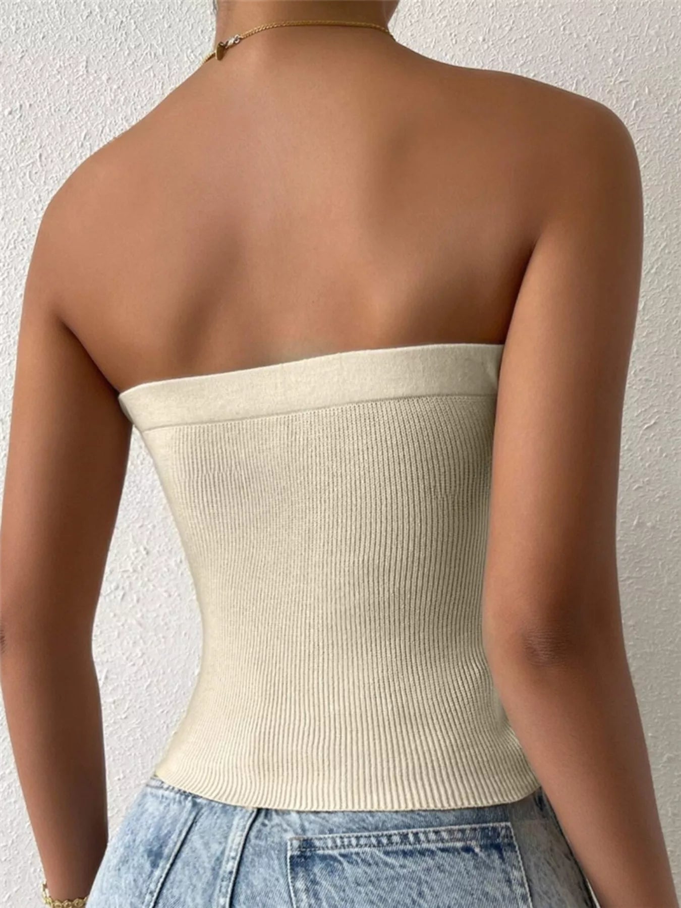 Twist-Front Ribbed Knit Tube — women's top Australia