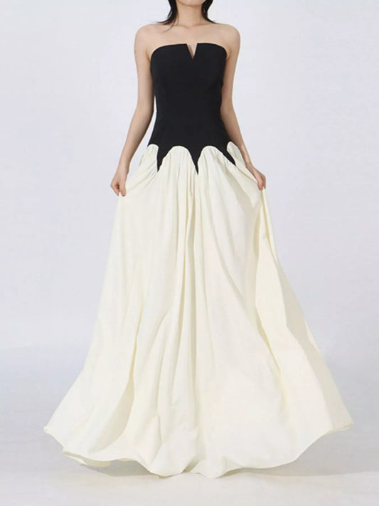 Two Tone Tube Maxi Dress — evening dress Australia
