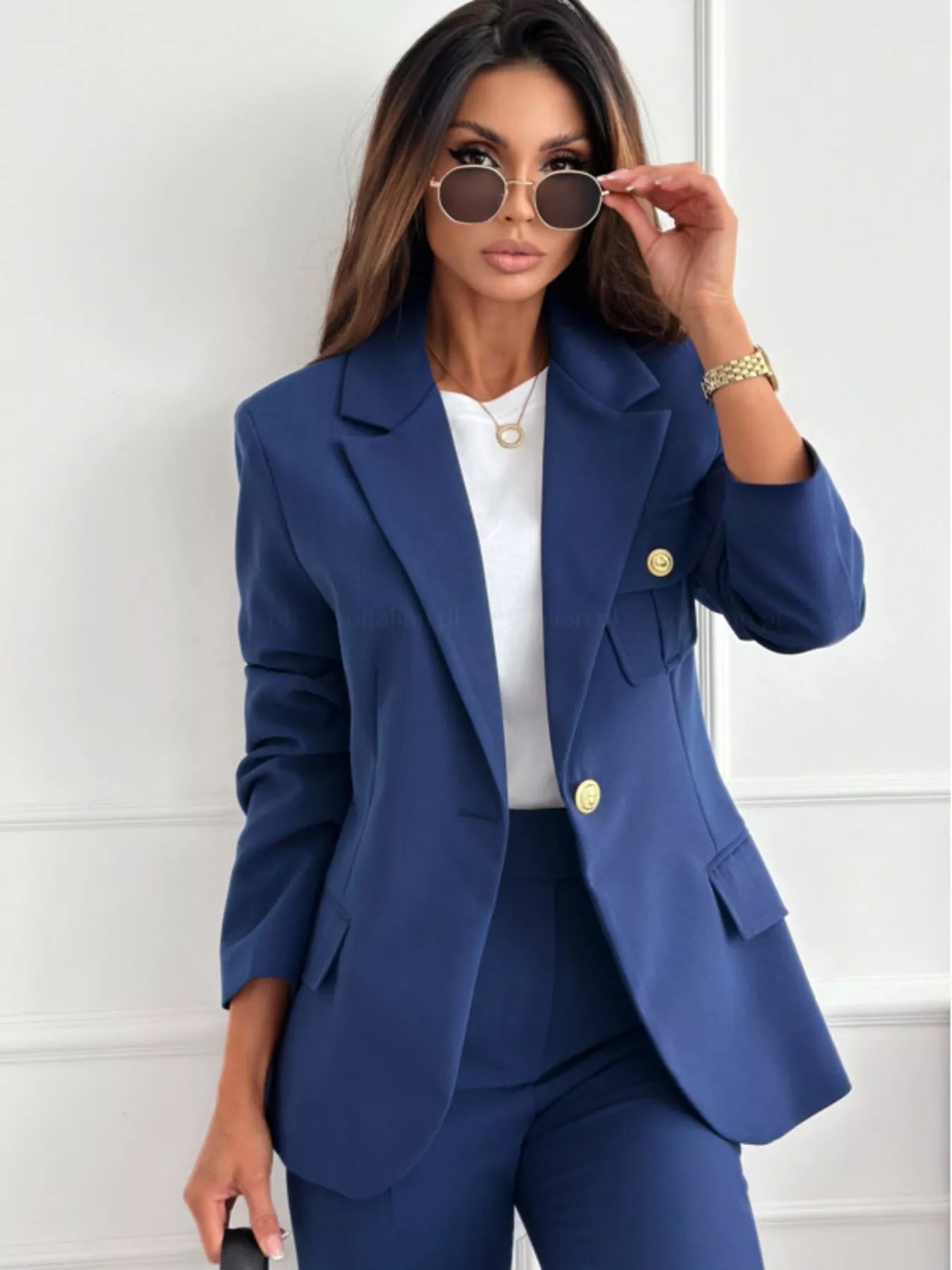 Lapel Collar One Button Blazer — women's blazer Australia
