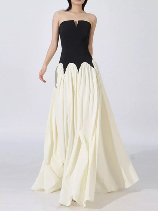 Two Tone Tube Maxi Dress — evening dress Australia