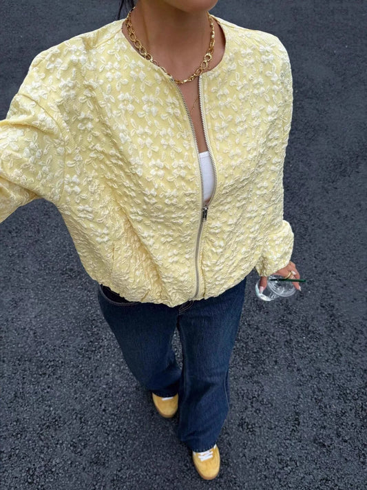 Textured Zip Up Jacket — women's jacket Australia