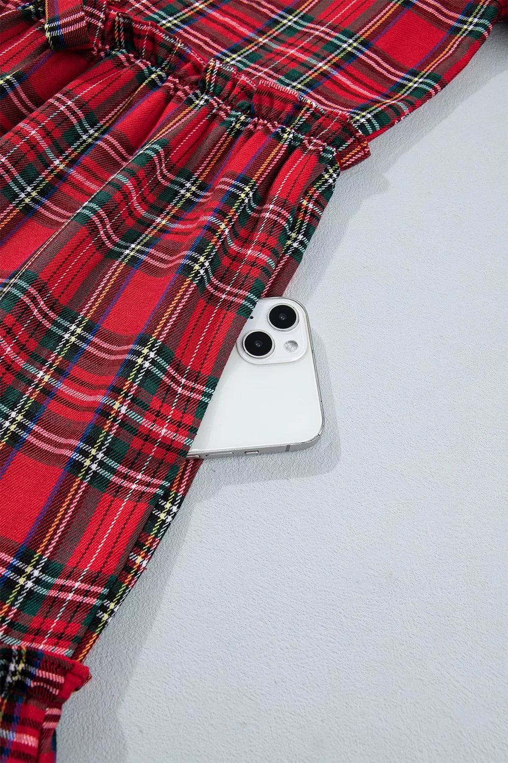 Women's Plaid Knot Neck Mini Shift Dress — Chic and Unique AU