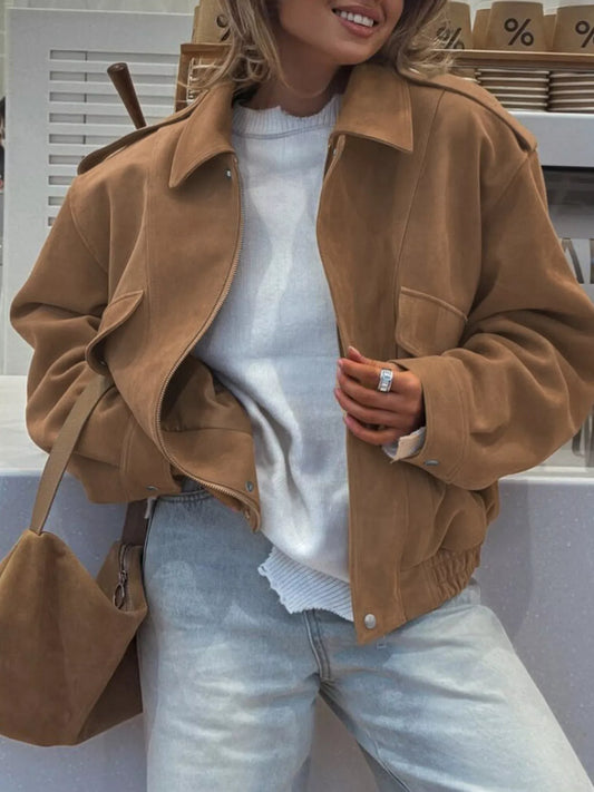 Zip Up Oversized Jacket — women's jacket Australia