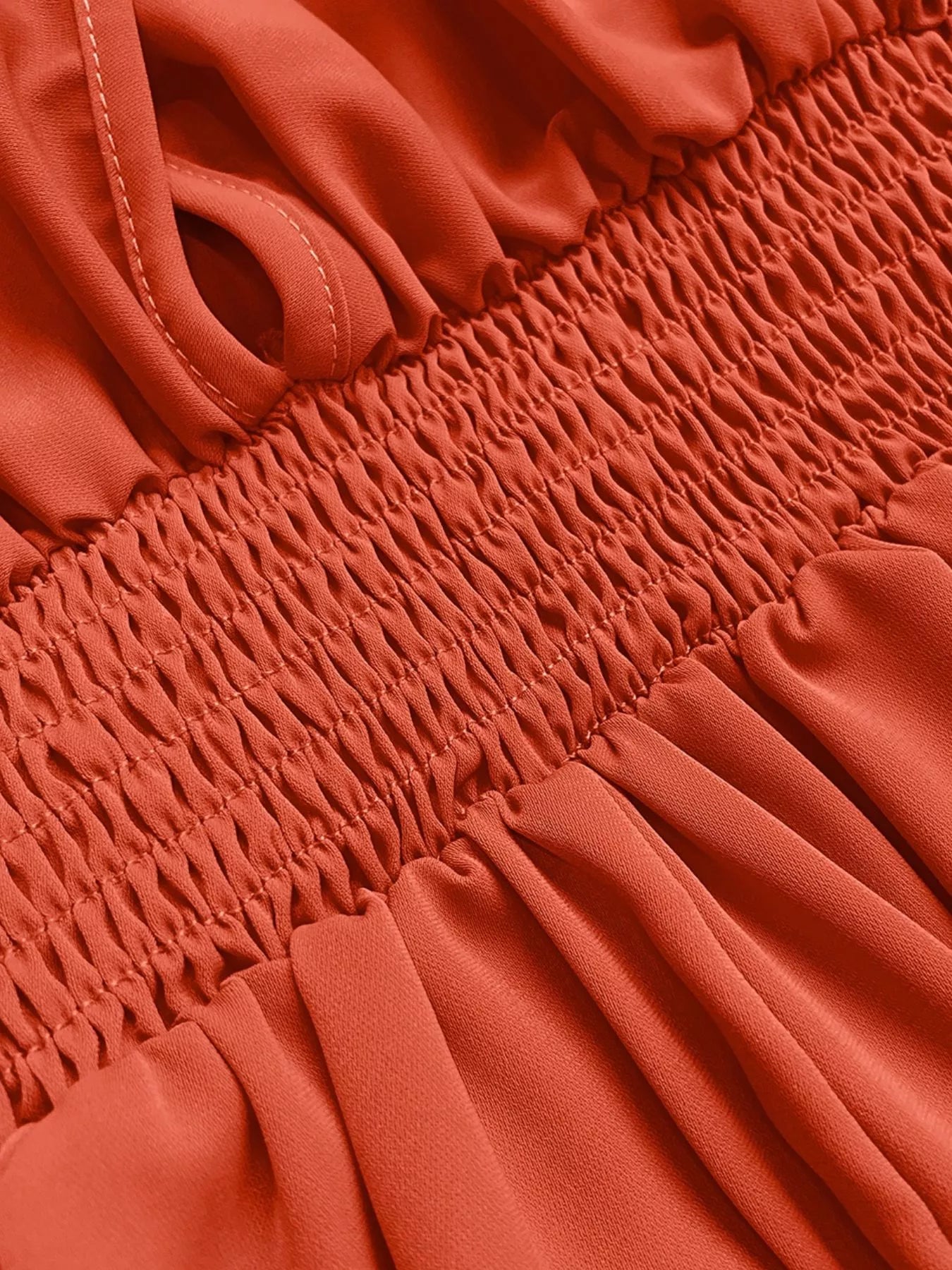 Women's Smocked Ruched Sleeve Maxi Dress — Chic and Unique AU
