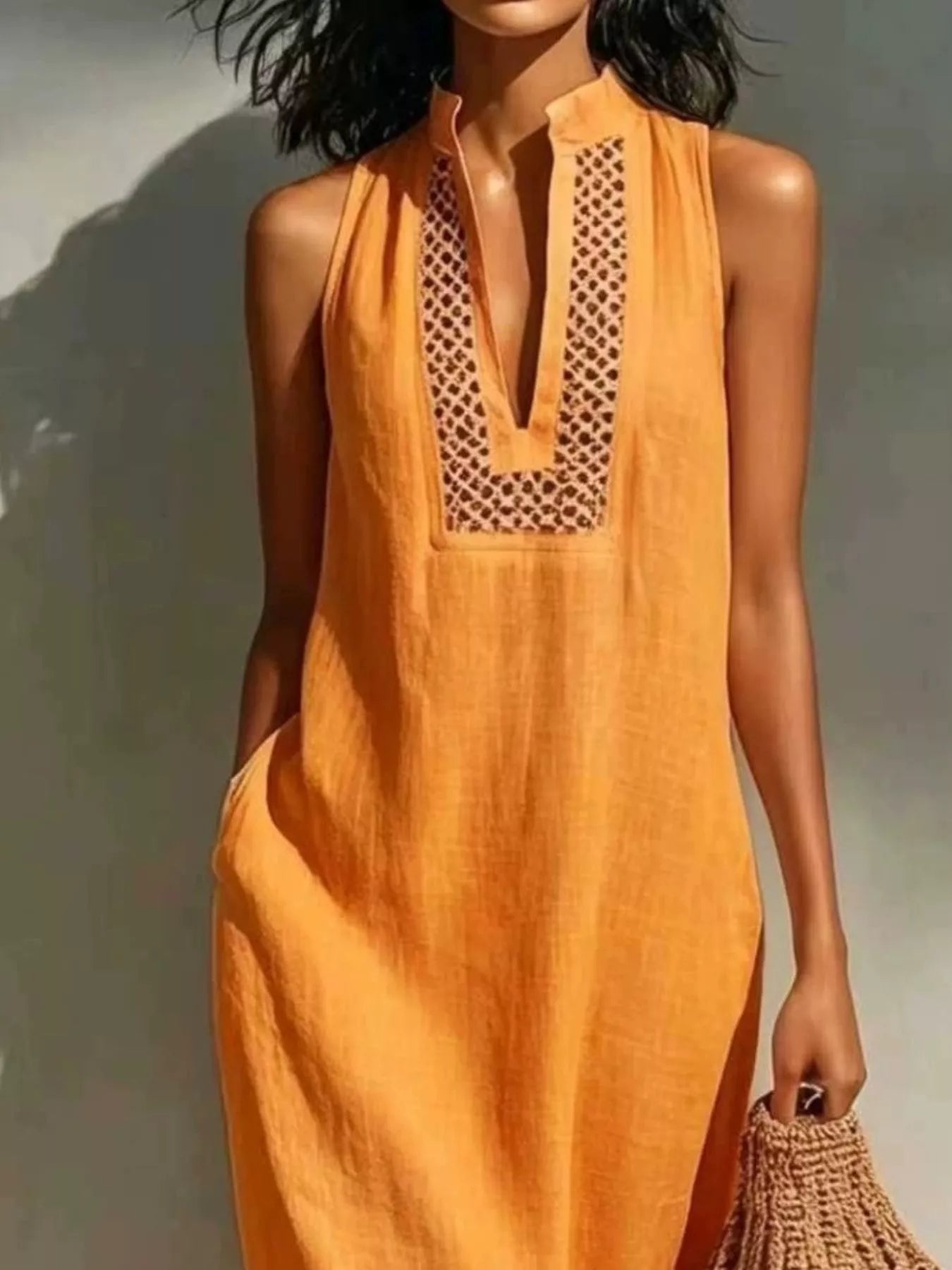 Women's Sleeveless Maxi Dress with Pockets — Chic and Unique AU
