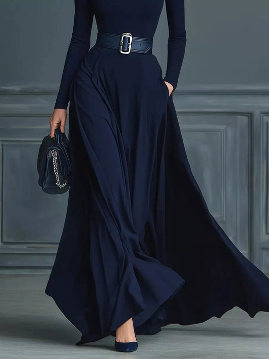 Turtleneck Long Sleeve Maxi Dress — women's maxi dress Australia