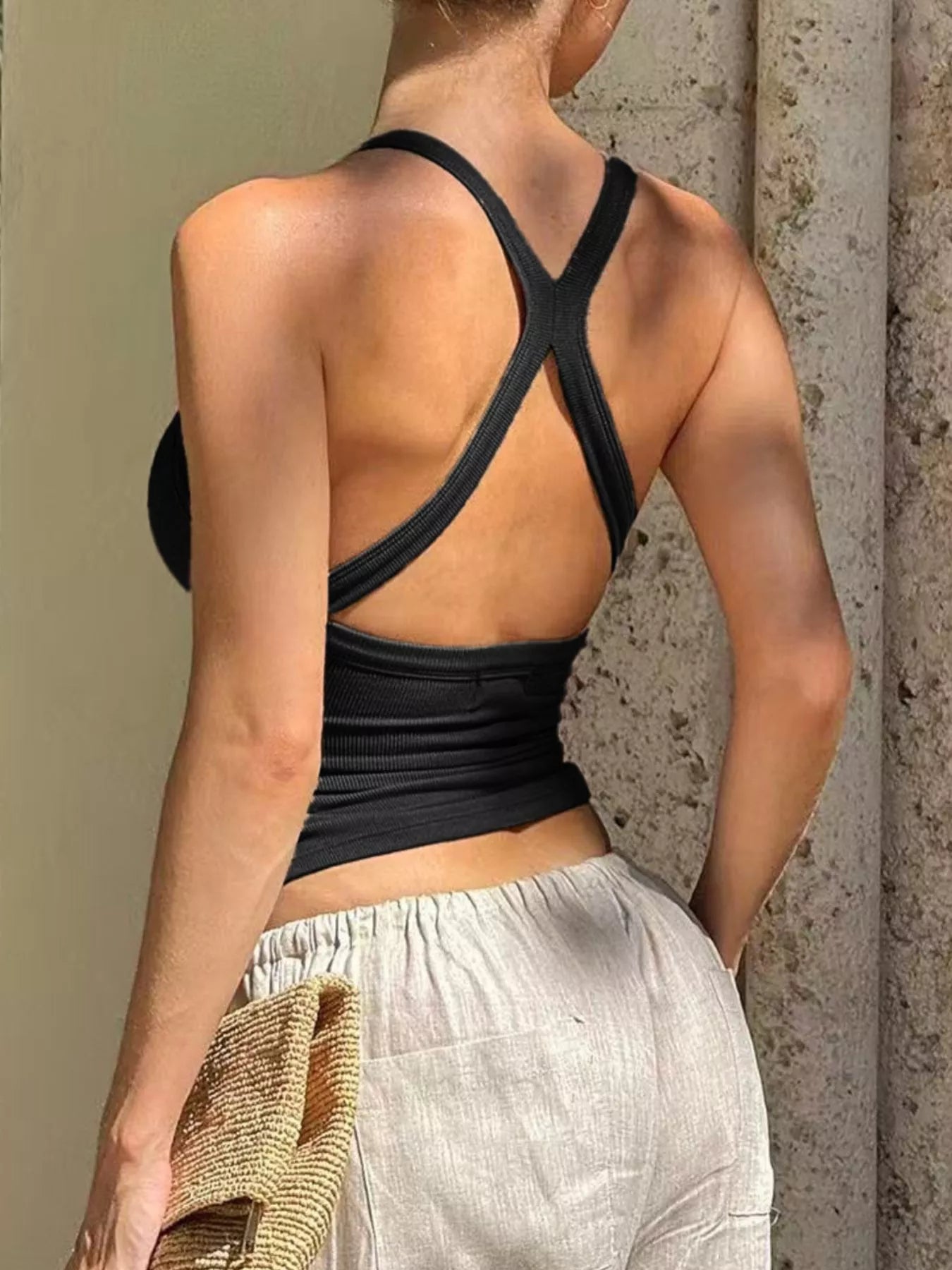 Crisscross Back Slim Fit Cami — women's cami Australia
