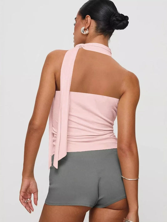 Halter Neck Ruched Top — women's top Australia