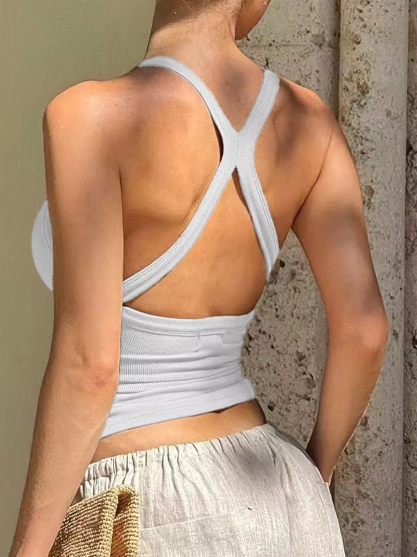 Crisscross Back Slim Fit Cami — women's cami Australia