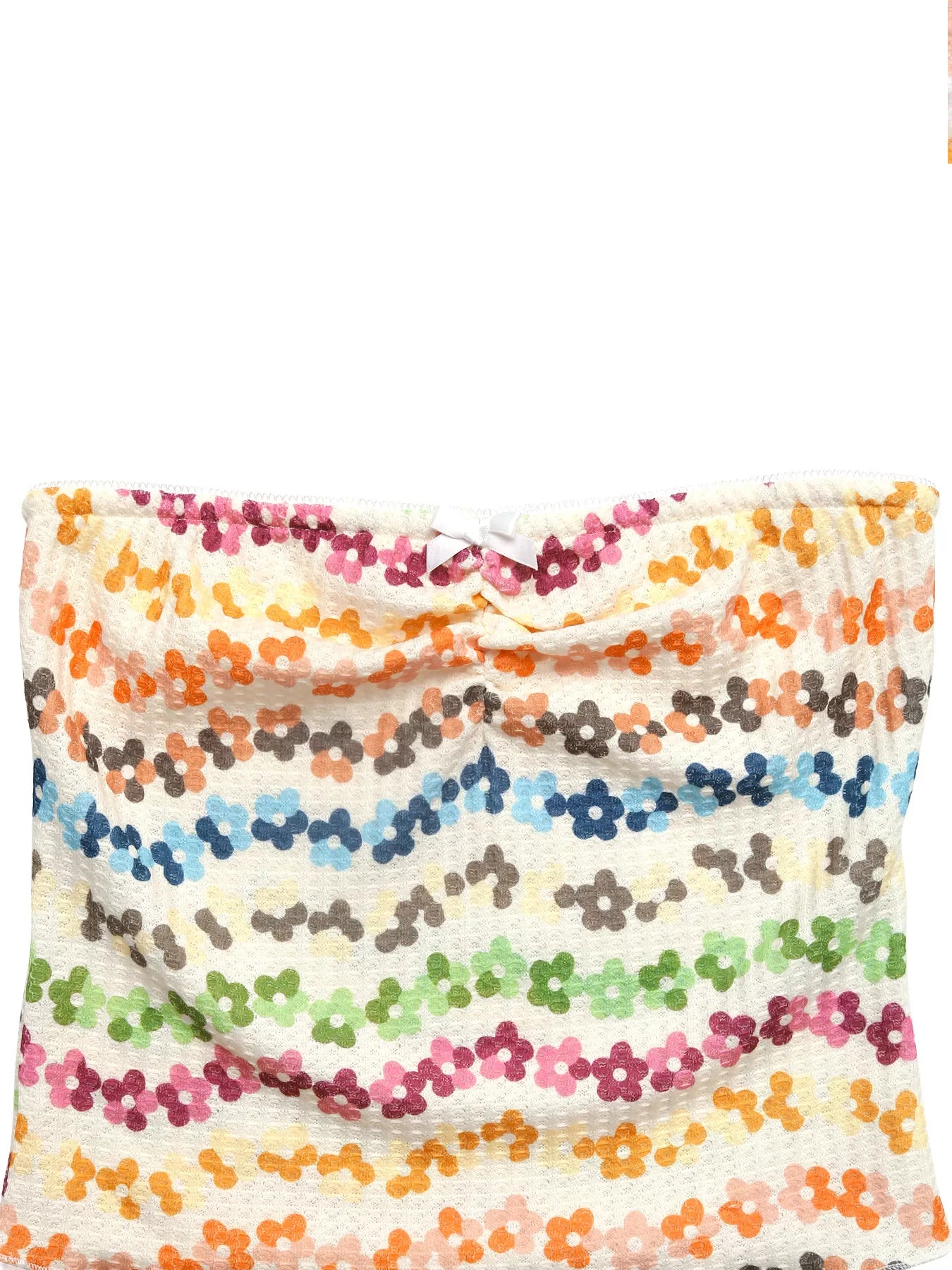 Floral Ruched Tube Top — women's top Australia