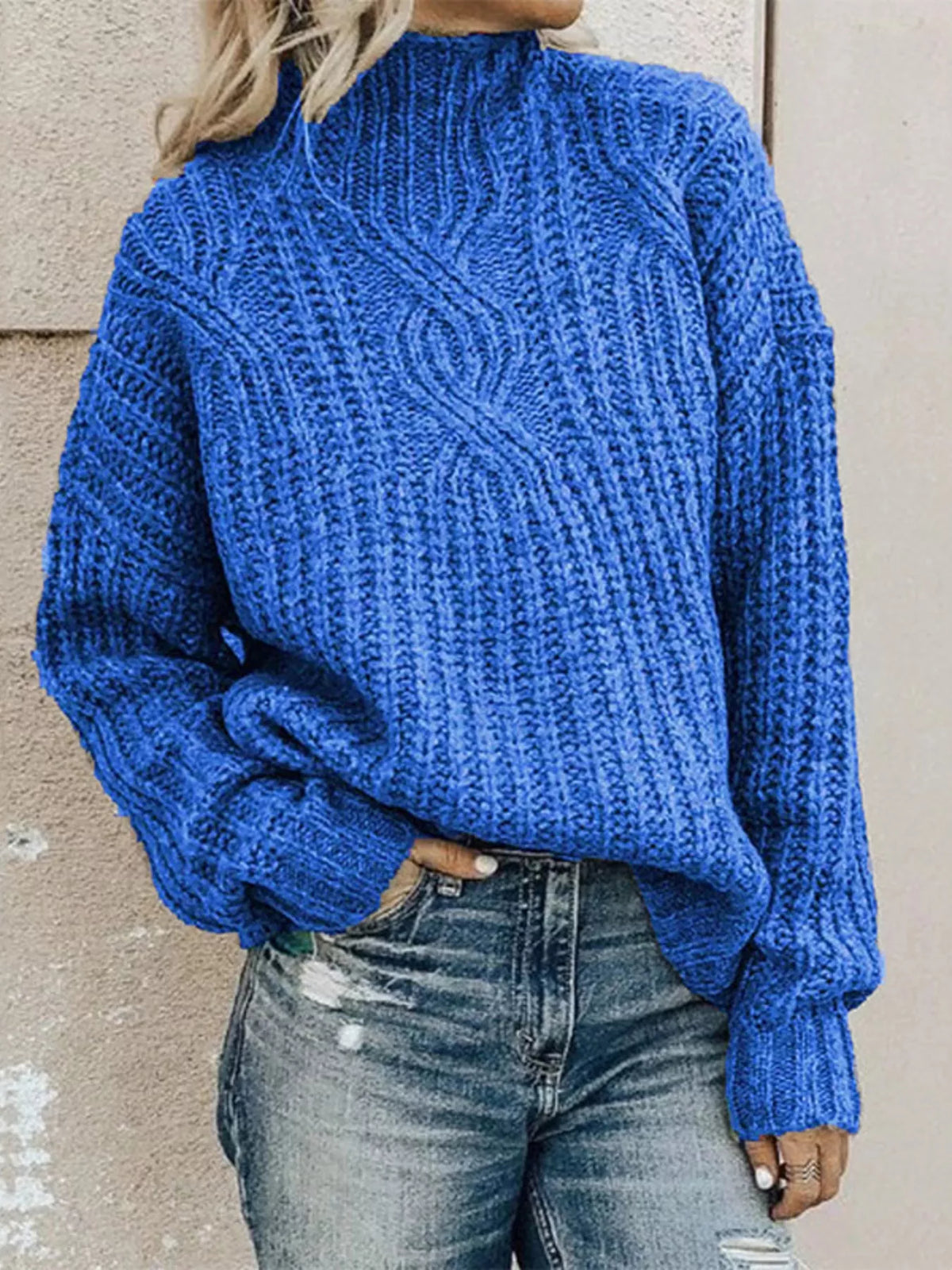 Women's Turtleneck Long Sleeve Sweater — women's knitwear Australia