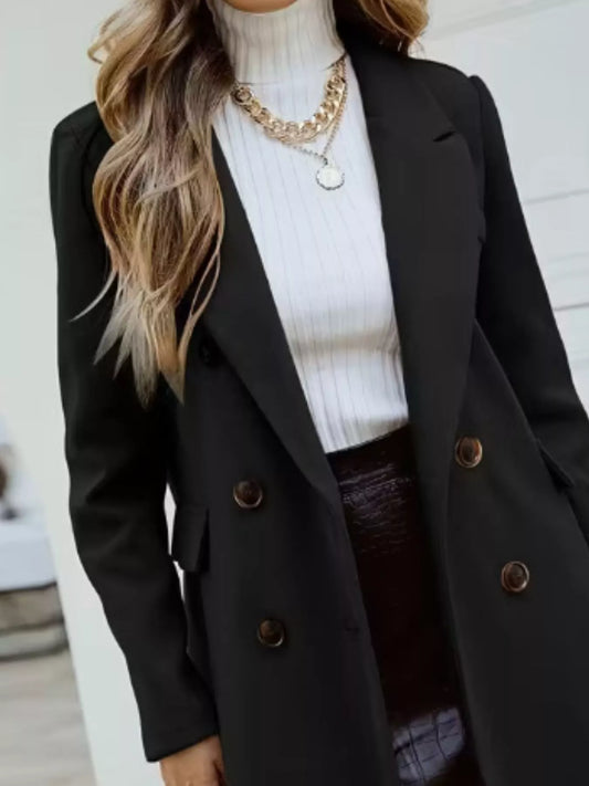 Double-Breasted Longline Coat — women's coat Australia