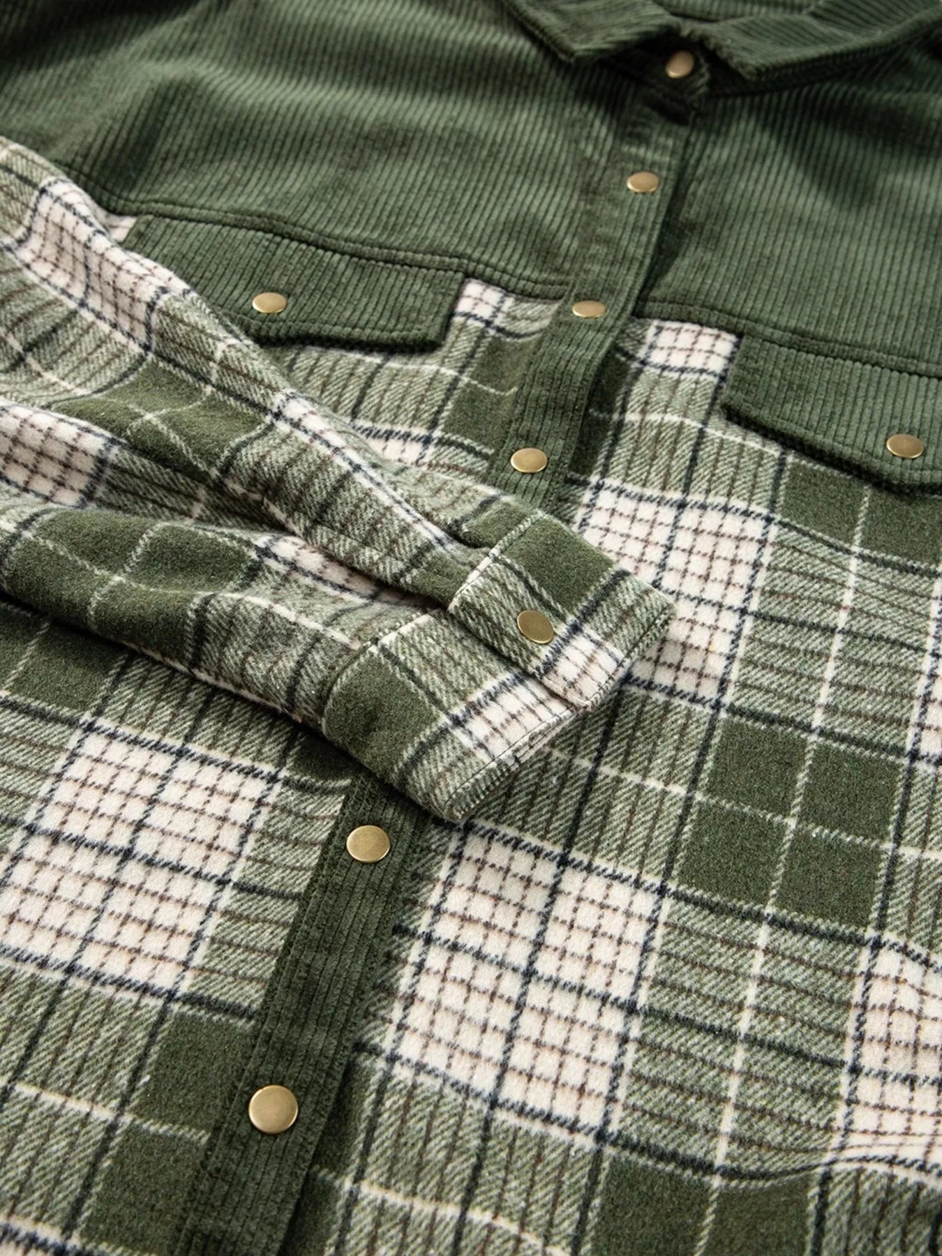 Plaid Button Up Long Sleeve Shacket — women's outerwear Australia