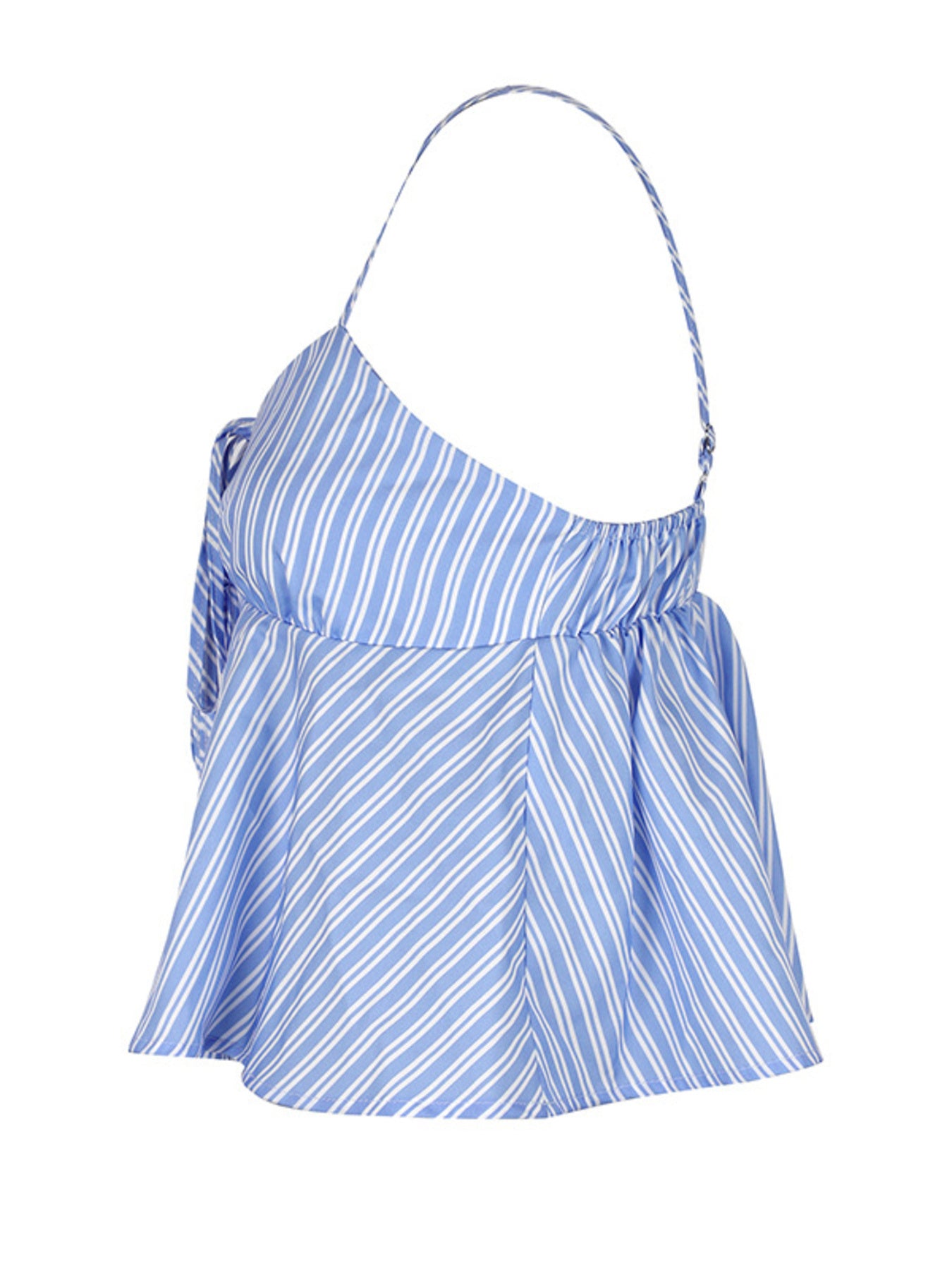 Striped Tie-Front Peplum Cami — women's cami Australia