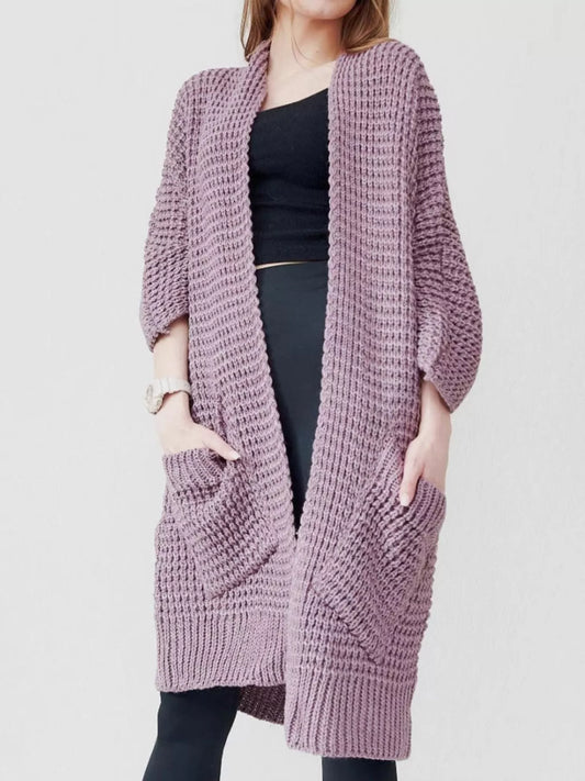 Women's Chunky Knit Open Front Cardigan — women's knitwear Australia