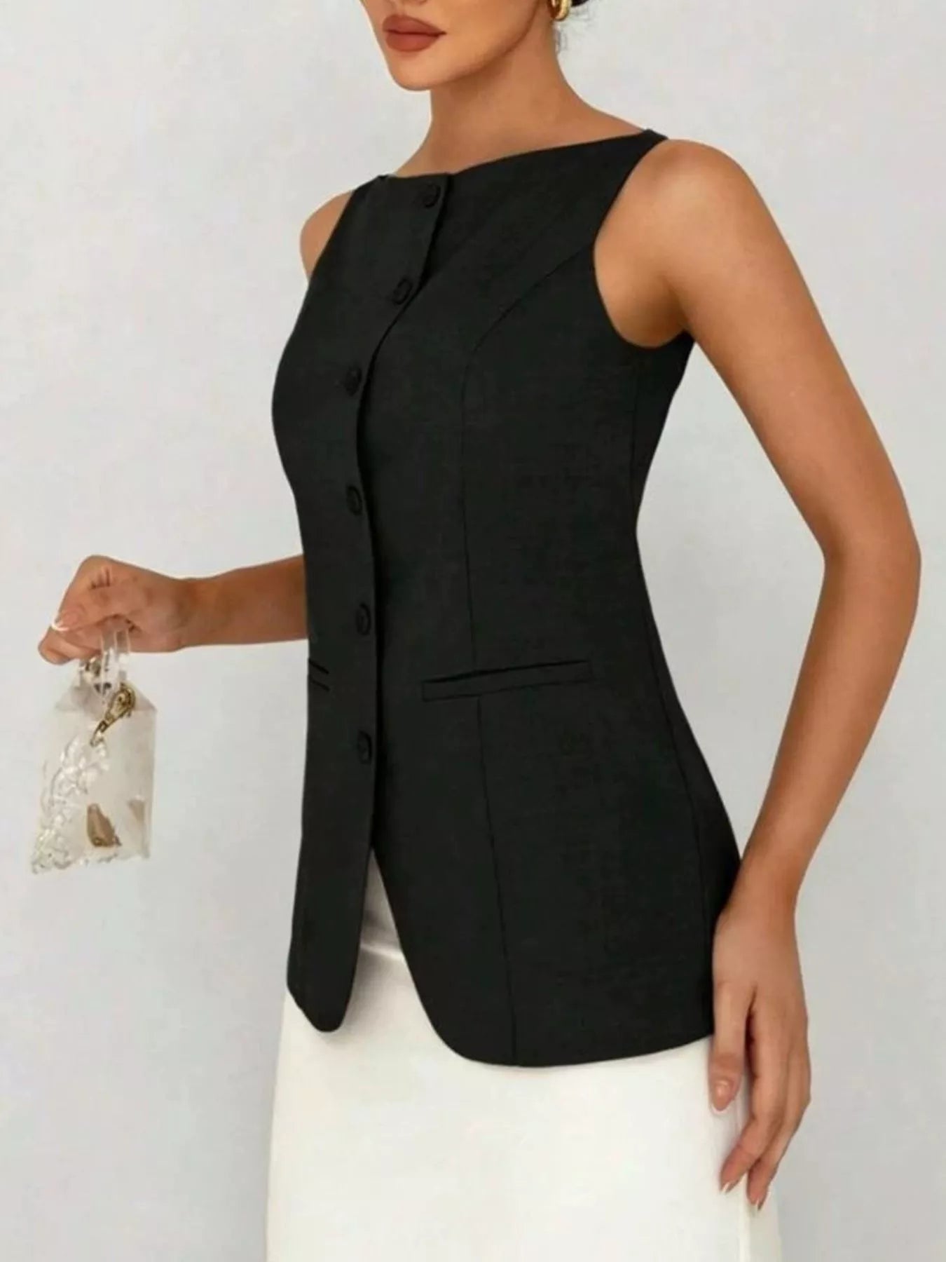 Button-Down Vest — women's top Australia