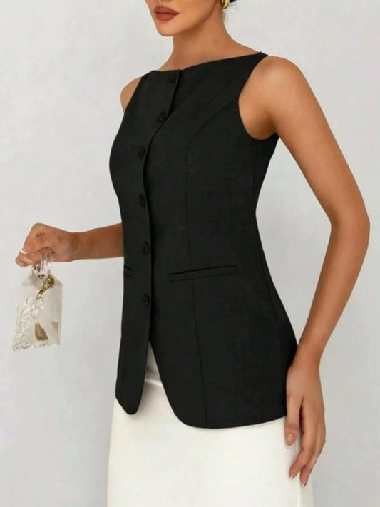 Button-Down Vest — women's top Australia