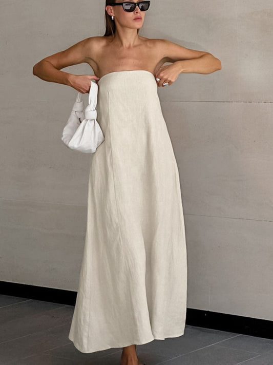 Smocked Back Tube Dress — women's casual dress Australia