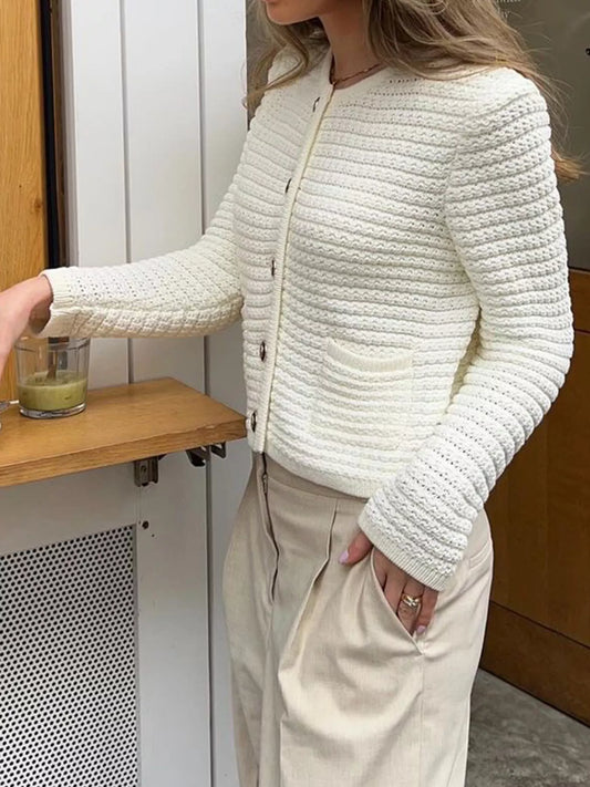 Women's Button-Down Long Sleeve Cardigan — women's knit cardigan Australia