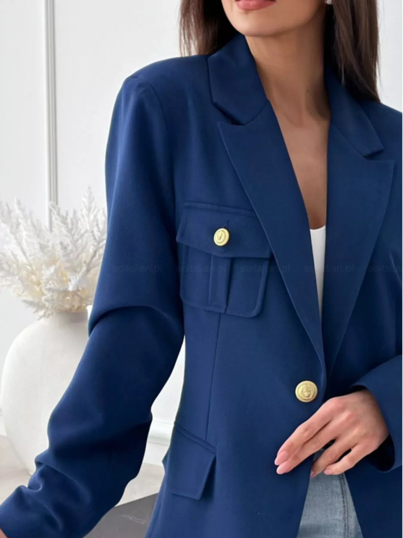 Lapel Collar One Button Blazer — women's blazer Australia
