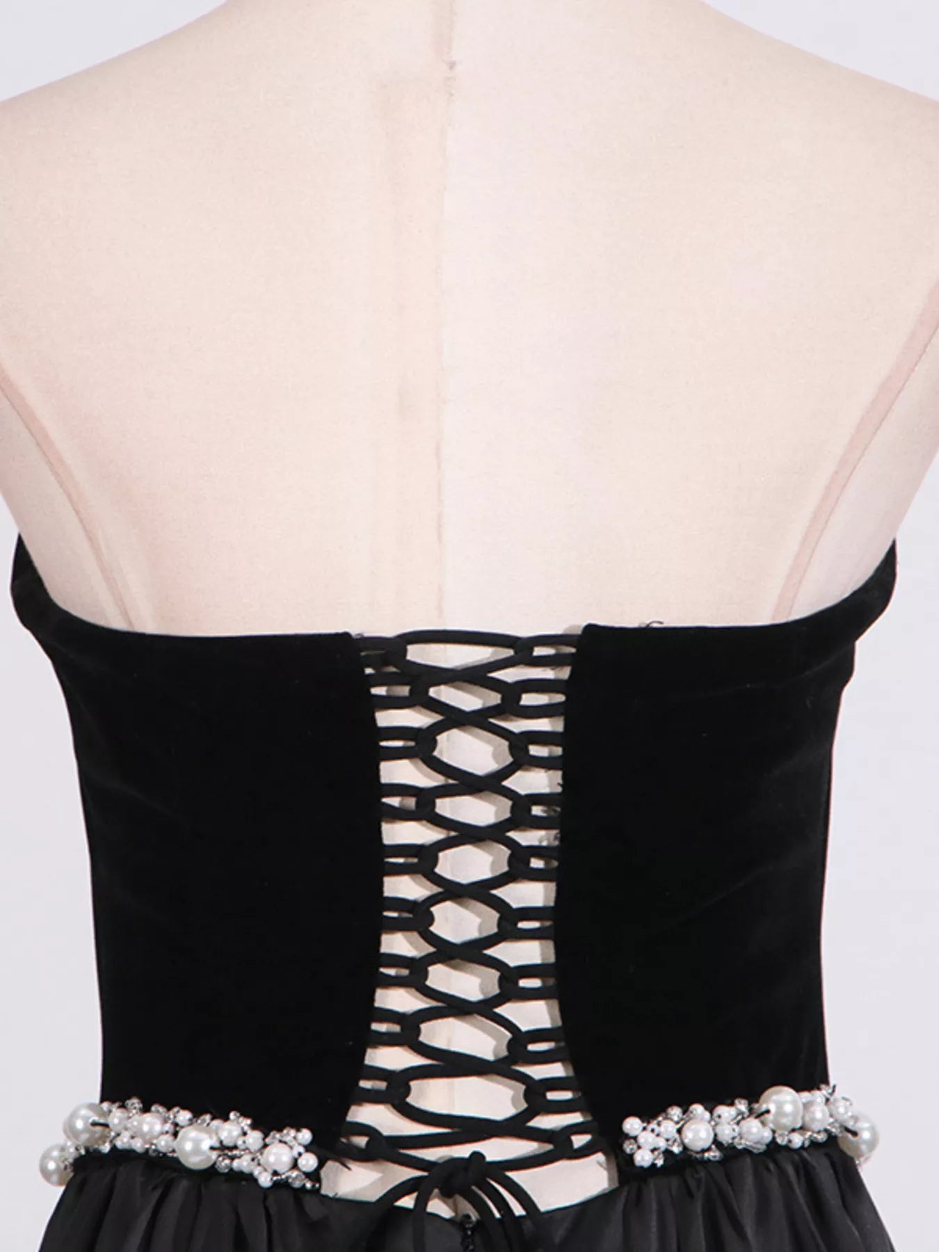 Women's Lace Up Back Tube Maxi Dress — Chic and Unique AU