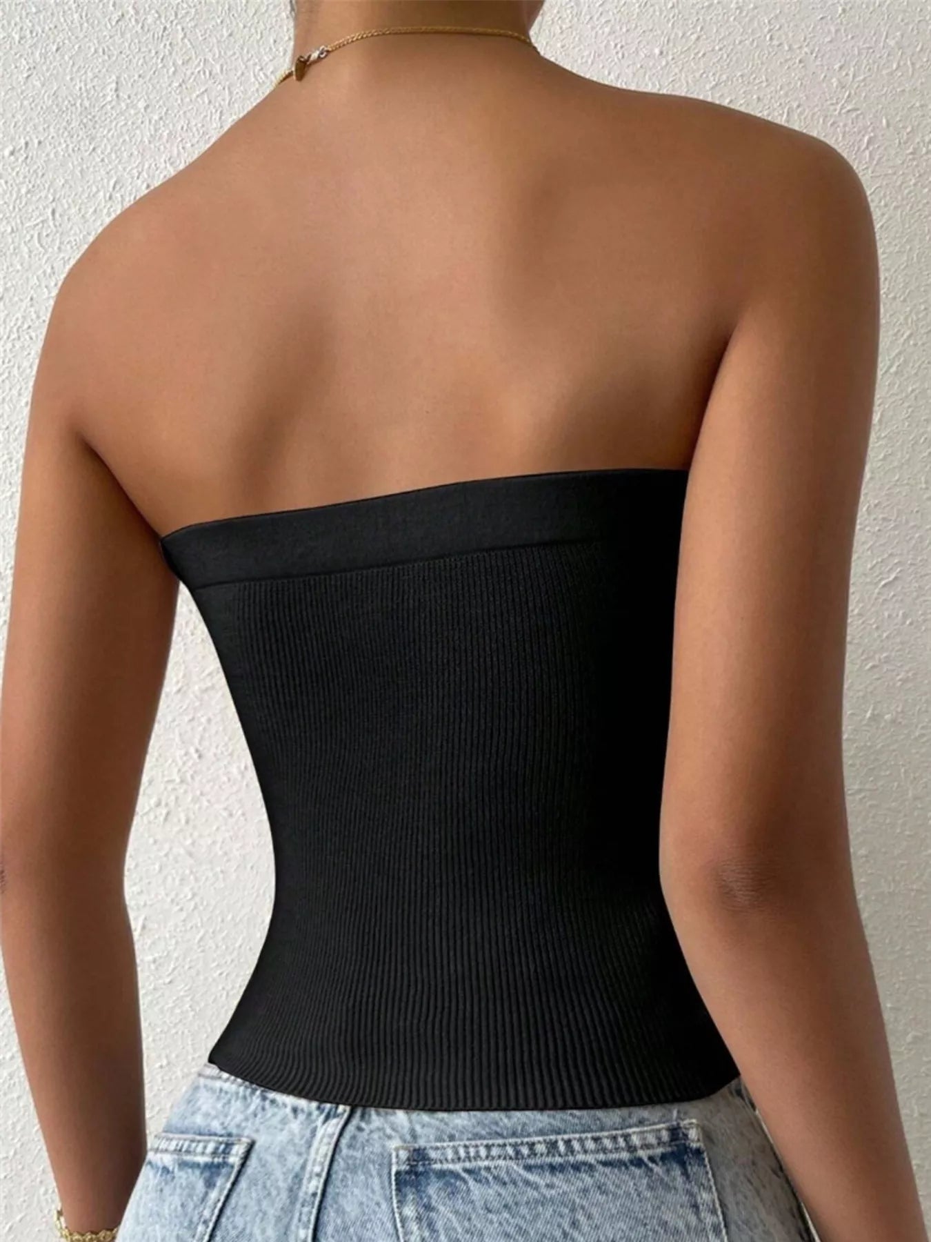 Twist-Front Ribbed Knit Tube — women's top Australia