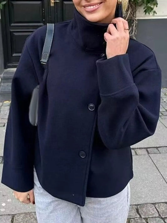 Wool Blend Long Sleeve Outerwear — women's outerwear Australia