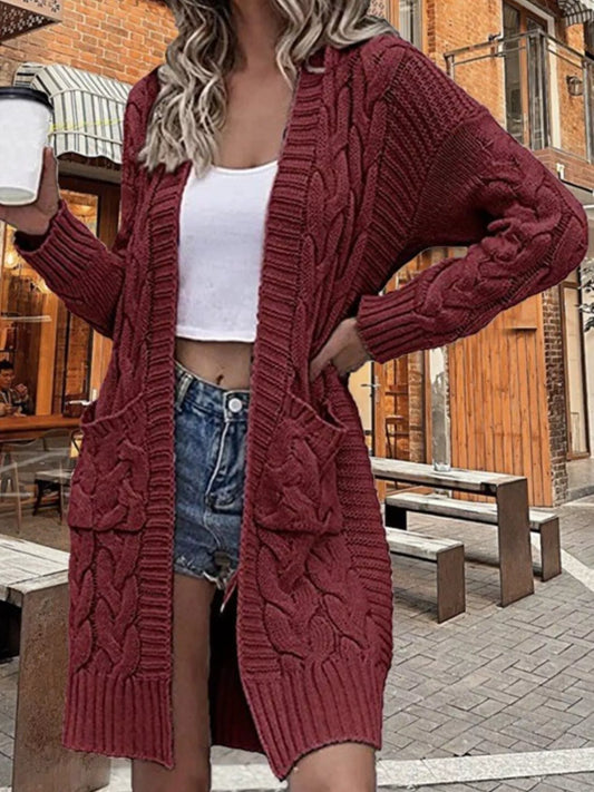 Women's Chunky Knit Open Front Cardigan — women's knitwear Australia