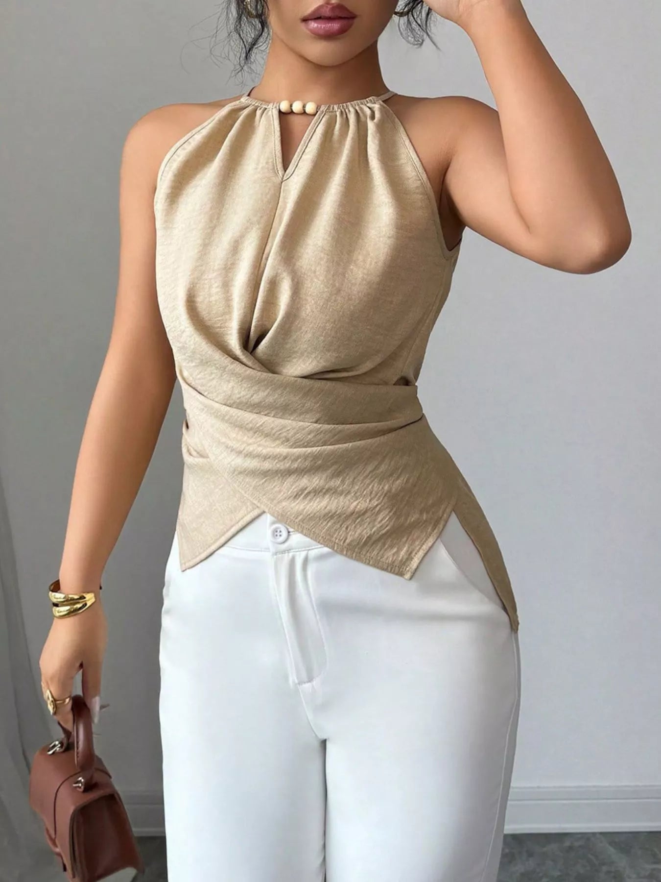 Halter Neck Crisscross Cami — women's cami Australia