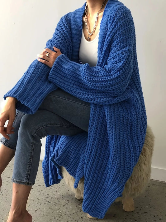 Women's Chunky Knit Open Front Cardigan — women's knit cardigan Australia