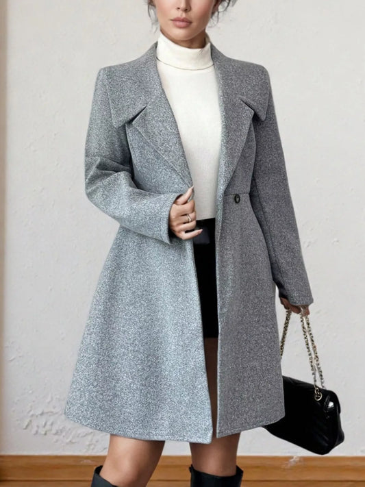 Double-Breasted Wool Blend Coat — women's coat Australia