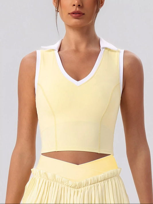 Sleeveless Top and Pleated Skirt Active Set — gym set Australia
