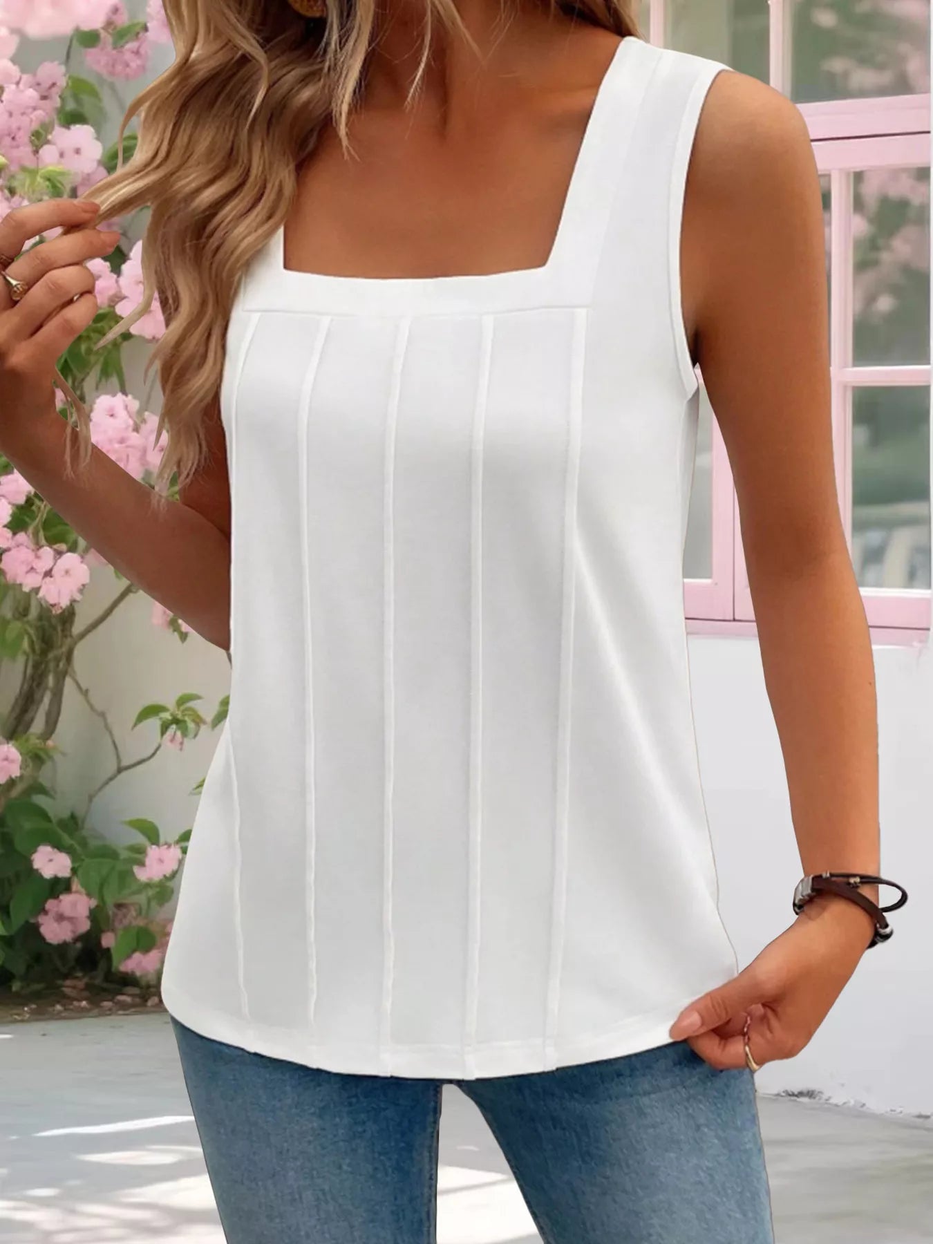 Square Neck Tank Top — women's tank top Australia