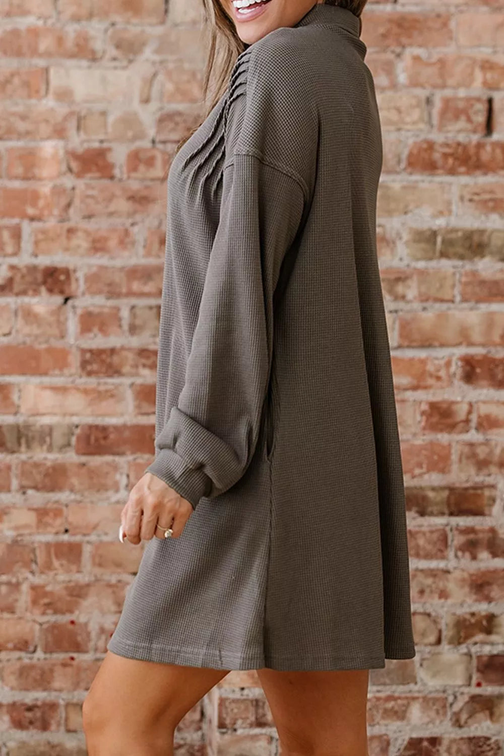 Women's Casual Button-Down Dress with Pockets — Chic and Unique AU