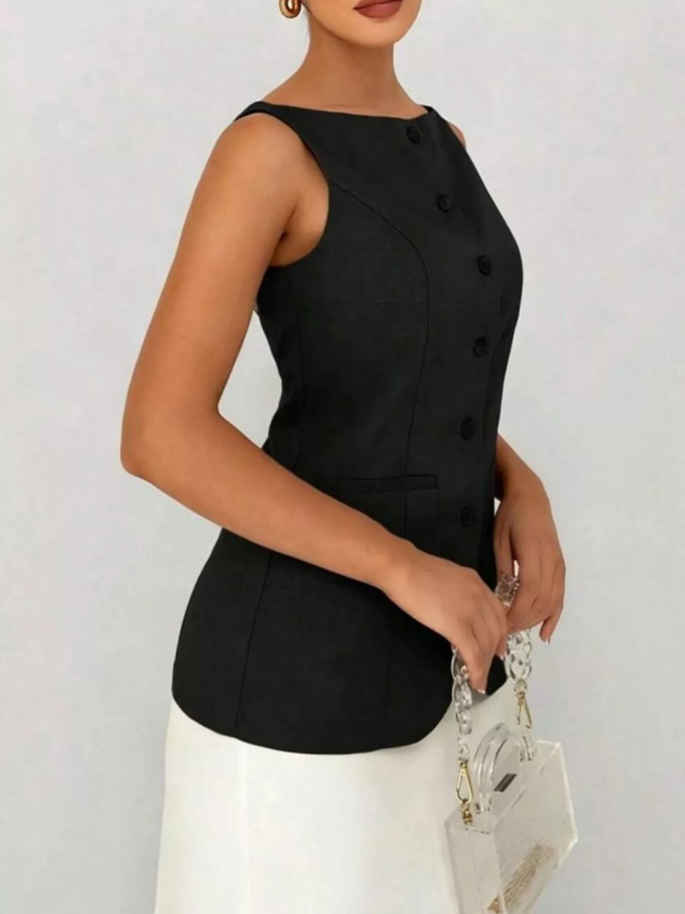 Button-Down Vest — women's top Australia